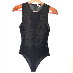 Charlotte Russe Mesh embroiled body suit